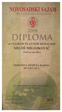 Diploma za Dunjevaču - Milojkovic Milos